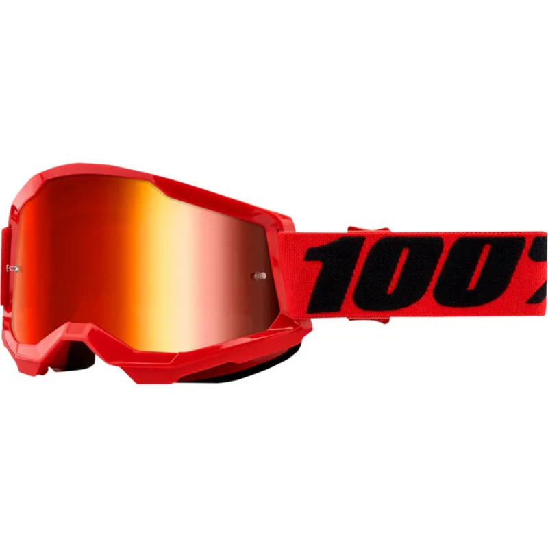 Cumpără online Ochelari motocross 100% STRATA2 RED-MIRROR RED